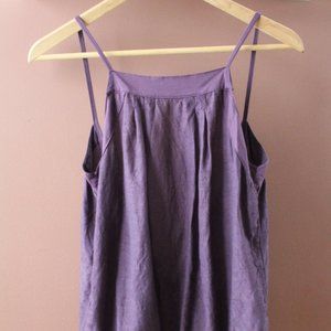 Crossley Purple Patterned Racerback Tank Top Open Back size XS